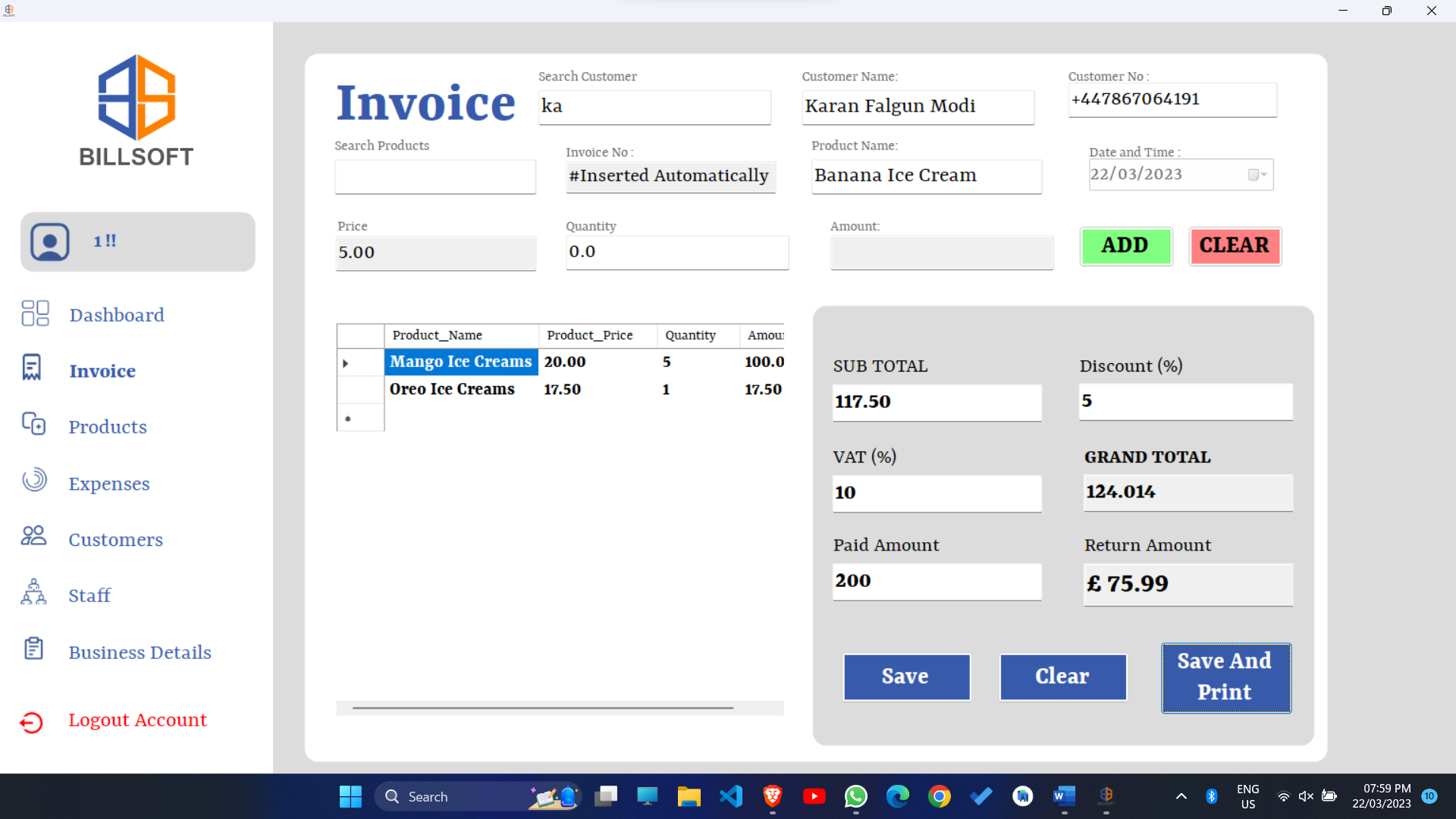Invoice And Billing Software // Products_Page